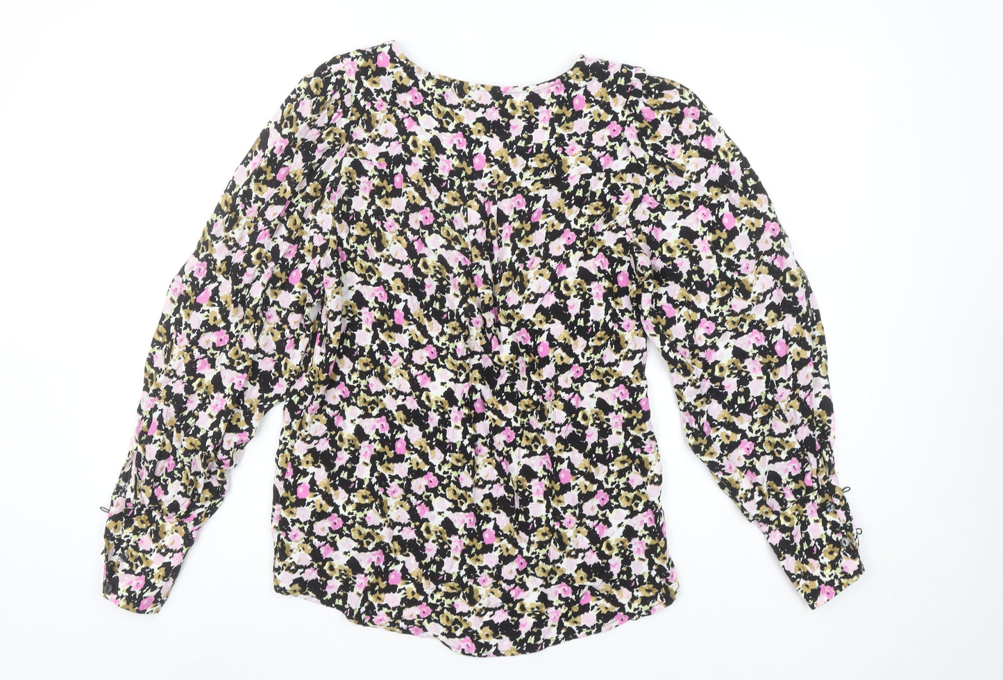 ONLY Womens Multicoloured Floral Viscose V-Neck Blouse M