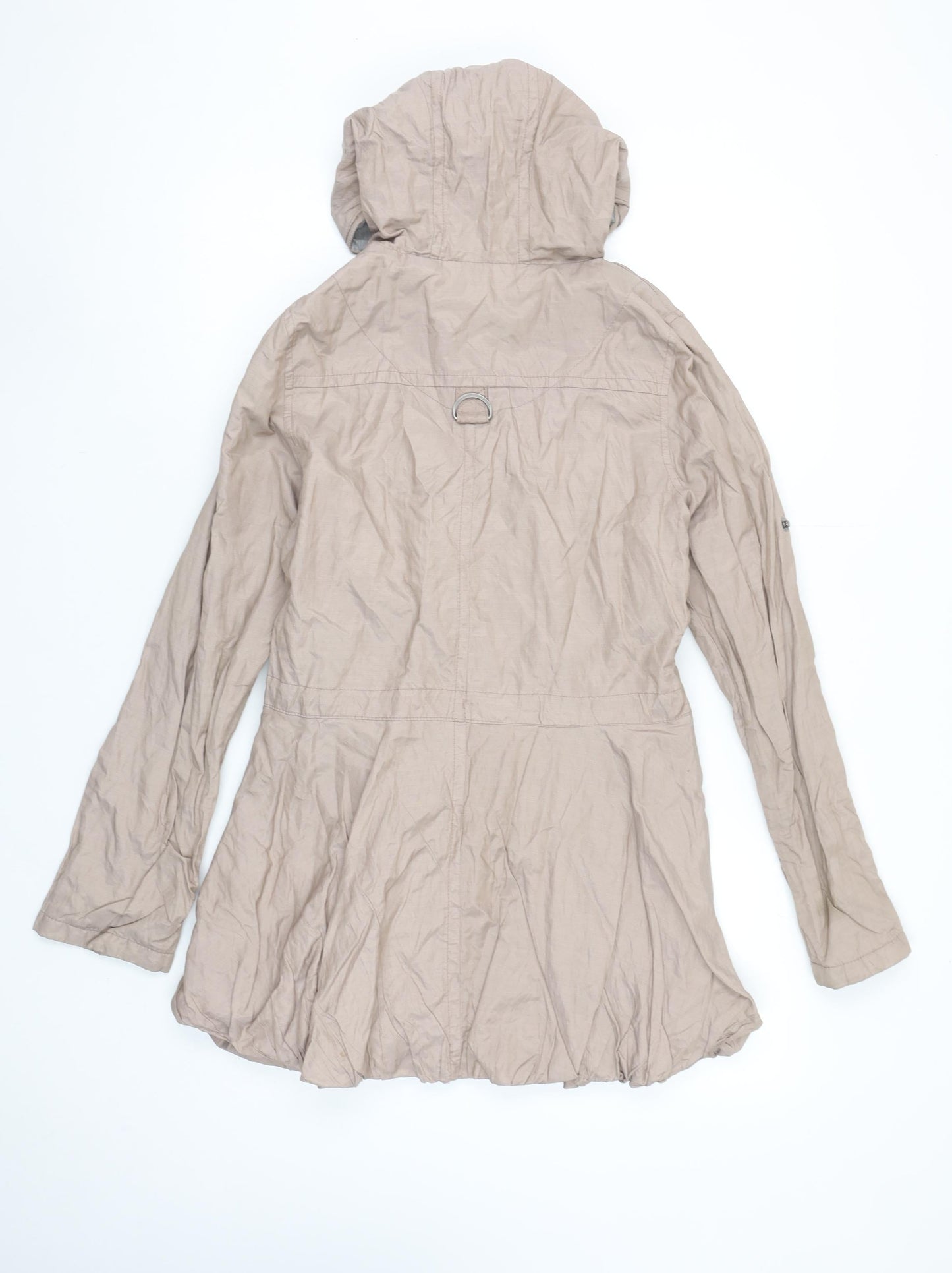 New Look Women’s Beige Hooded Parka Jacket Size 10 Cotton Blend