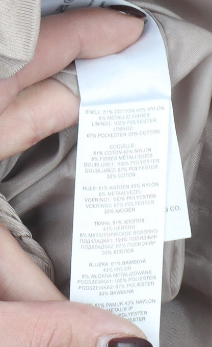 New Look Women’s Beige Hooded Parka Jacket Size 10 Cotton Blend