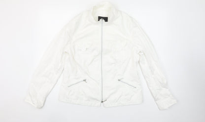 Bianca Women’s White Lightweight Full Zip Jacket Size 12