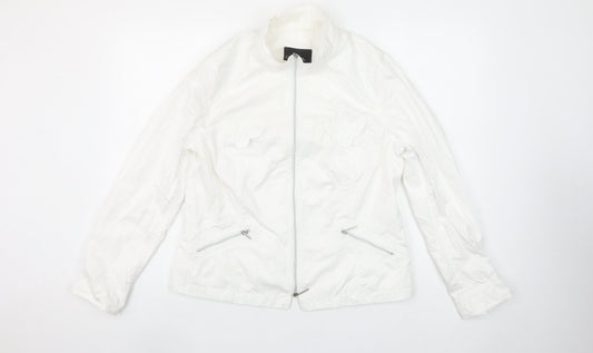 Bianca Women’s White Lightweight Full Zip Jacket Size 12