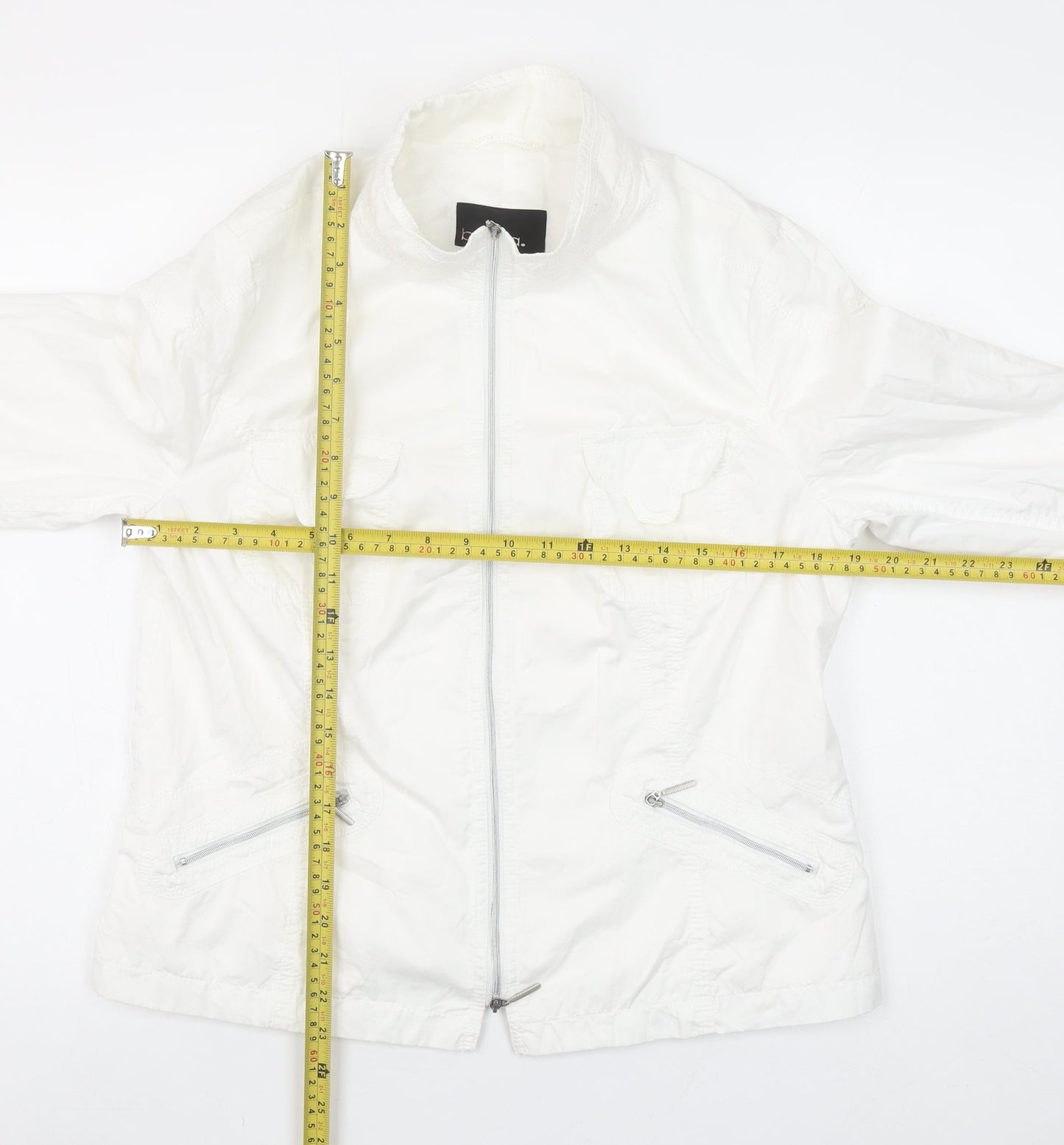Bianca Women’s White Lightweight Full Zip Jacket Size 12