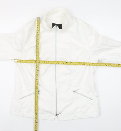Bianca Women’s White Lightweight Full Zip Jacket Size 12