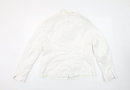 Bianca Women’s White Lightweight Full Zip Jacket Size 12