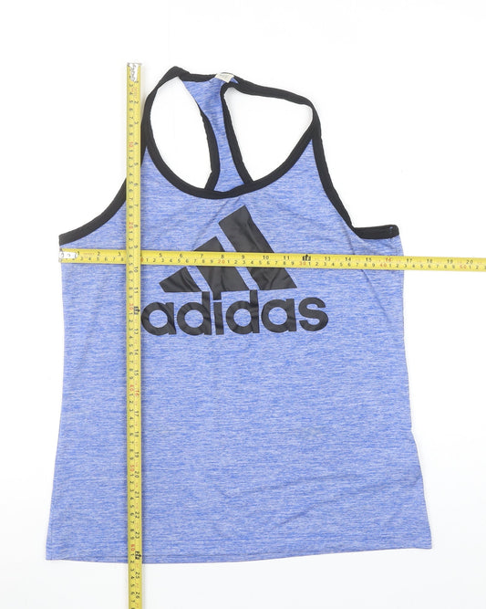 Adidas Womens Blue Racerback Climalite Tank Top Size M