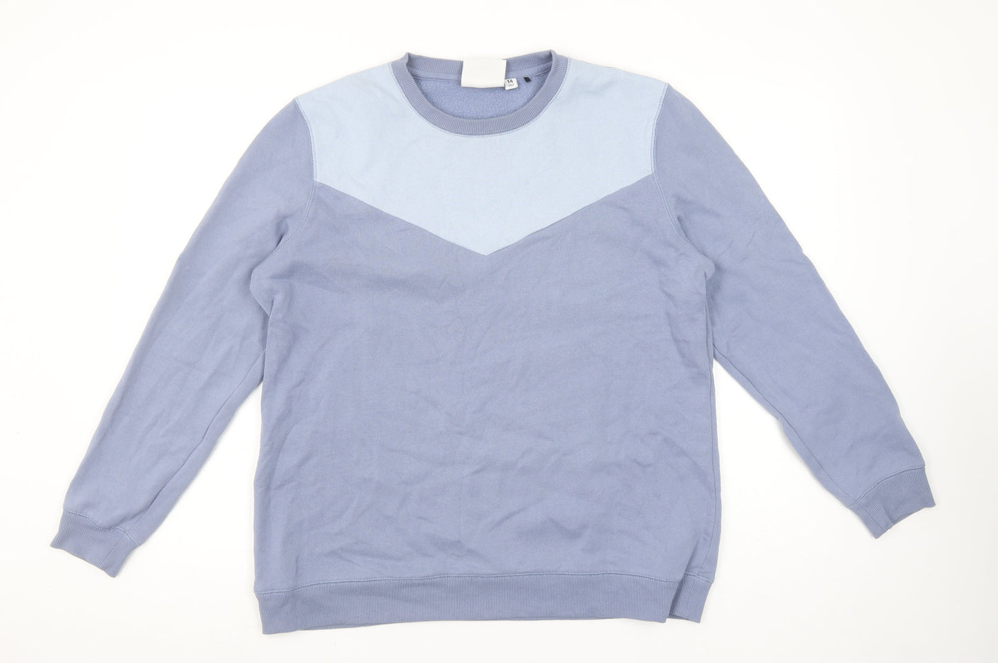 TOG24 Women's Blue Crew Neck Pullover Sweatshirt Size 14
