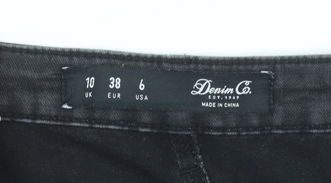 Denim Co. Women’s Black Skinny Jeans Size 10 Slim Fit Stretch Denim