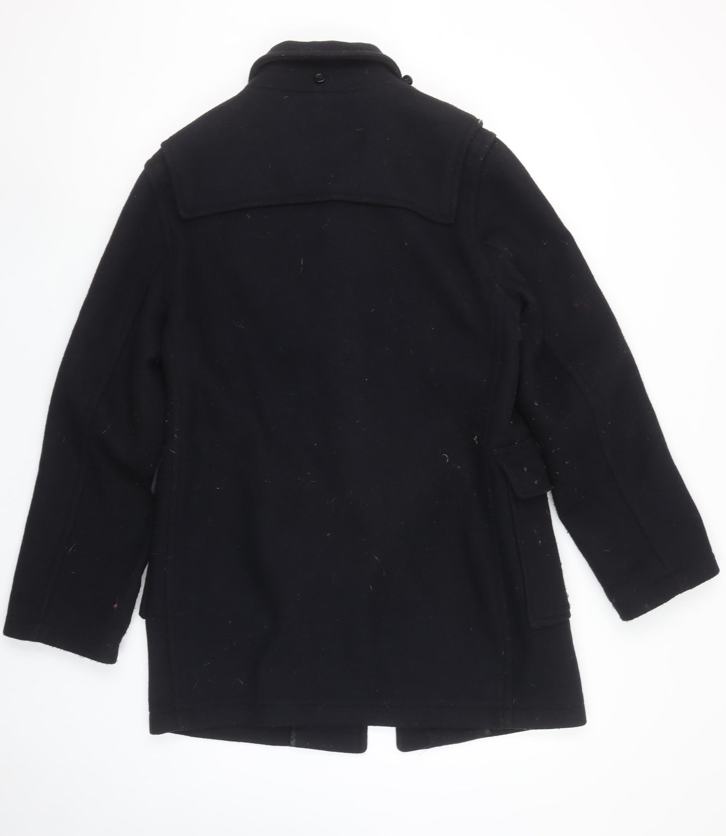 Barbour Women's Black Wool Duffle Coat UK 14 Classic Winter Style