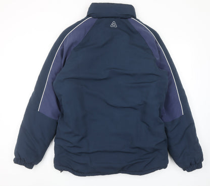 Azzurri Sport Men Blue S Puffer Jacket Insulated Mid-Length Winter Coat