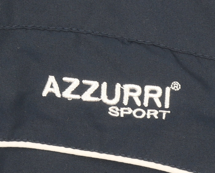 Azzurri Sport Men Blue S Puffer Jacket Insulated Mid-Length Winter Coat