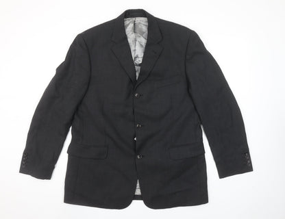 Lino Vierra Men's Grey 42S Wool Blend Classic Blazer Jacket
