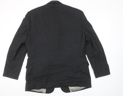 Lino Vierra Men's Grey 42S Wool Blend Classic Blazer Jacket