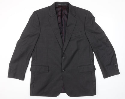 Chester by Chester Barrie Men's Grey Wool Blazer Jacket Formal 40R
