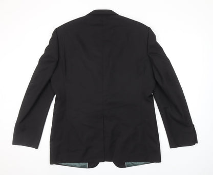 Lime 1962 Men's Black 42R Regular Fit Single-Breasted Blazer