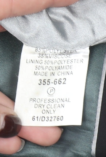 Lime 1962 Men's Black 42R Regular Fit Single-Breasted Blazer