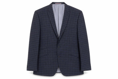 Matalan Men’s Blue Check 44 Short Regular Fit Single-Breasted Blazer