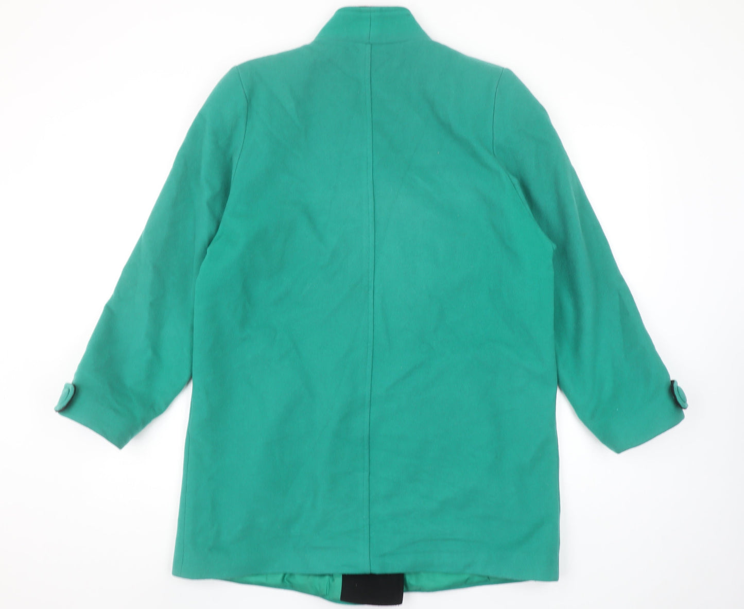 Kesta London Women's Green Wool Mid-Length Overcoat UK 12