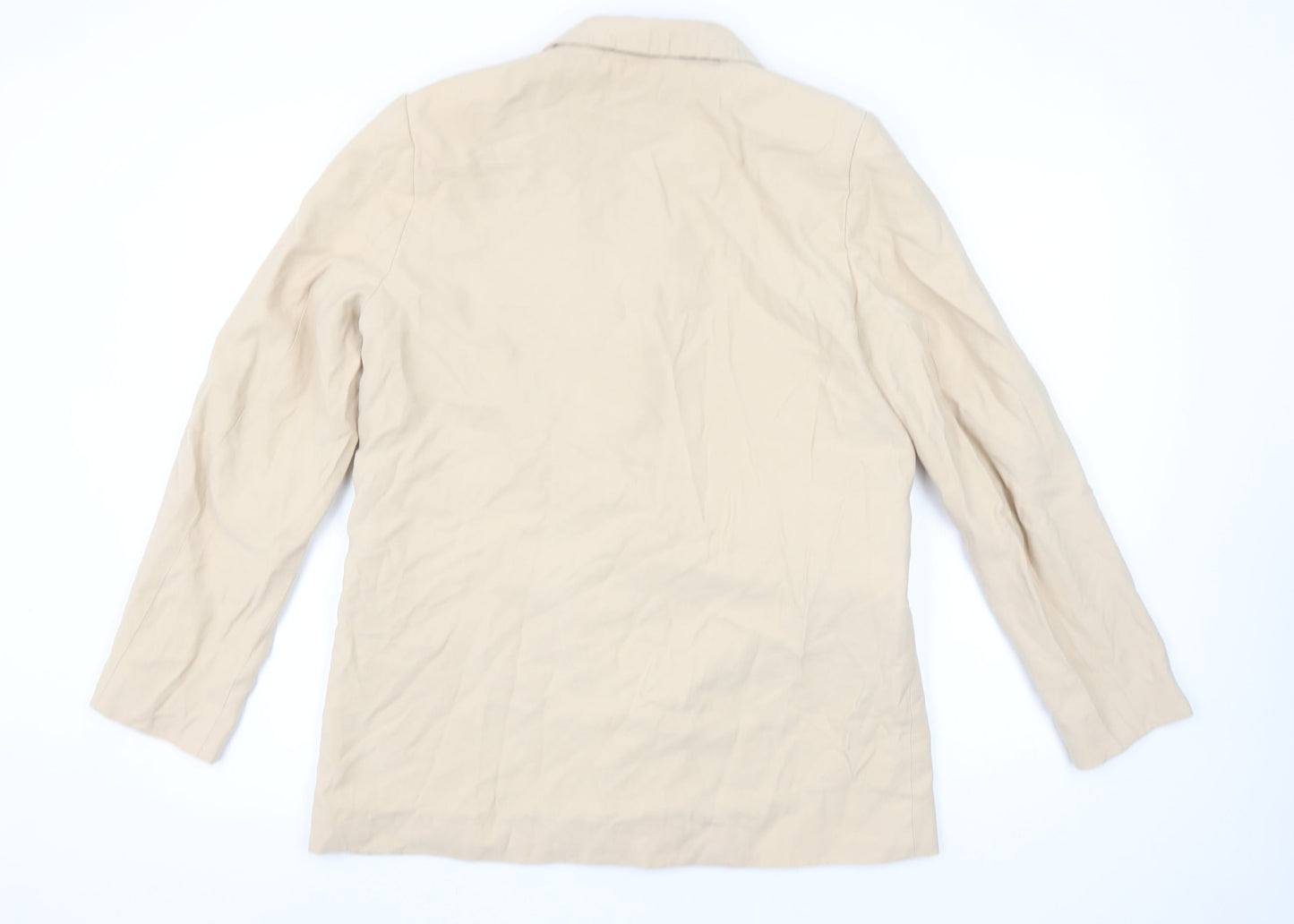 H&M Women Beige Double-Breasted Blazer UK 12 Regular Fit