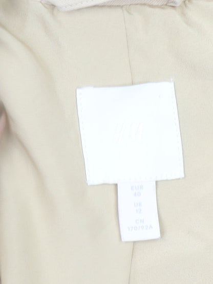 H&M Women Beige Double-Breasted Blazer UK 12 Regular Fit