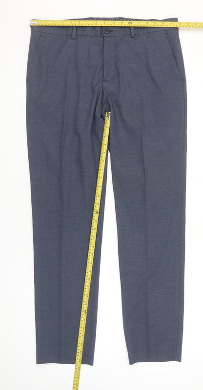 Zara Man Slim Fit Blue Dress Pants Men's M Casual Workwear Trousers