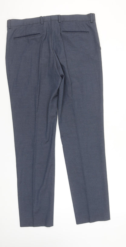 Zara Man Slim Fit Blue Dress Pants Men's M Casual Workwear Trousers