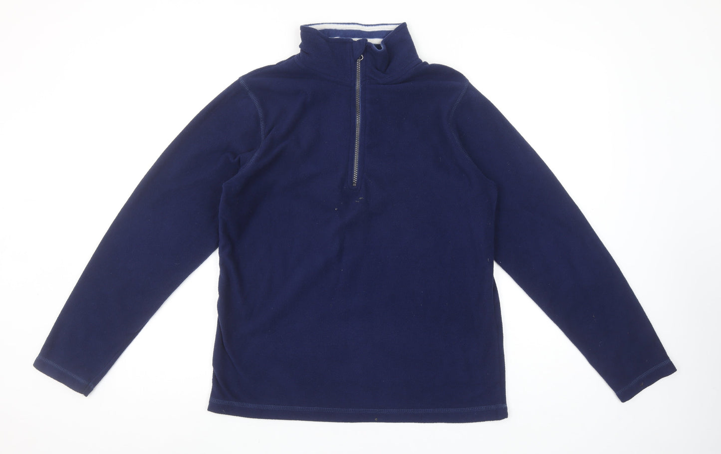 GAP Womens Navy Blue Fleece Pullover Sweatshirt L 1/2 Zip