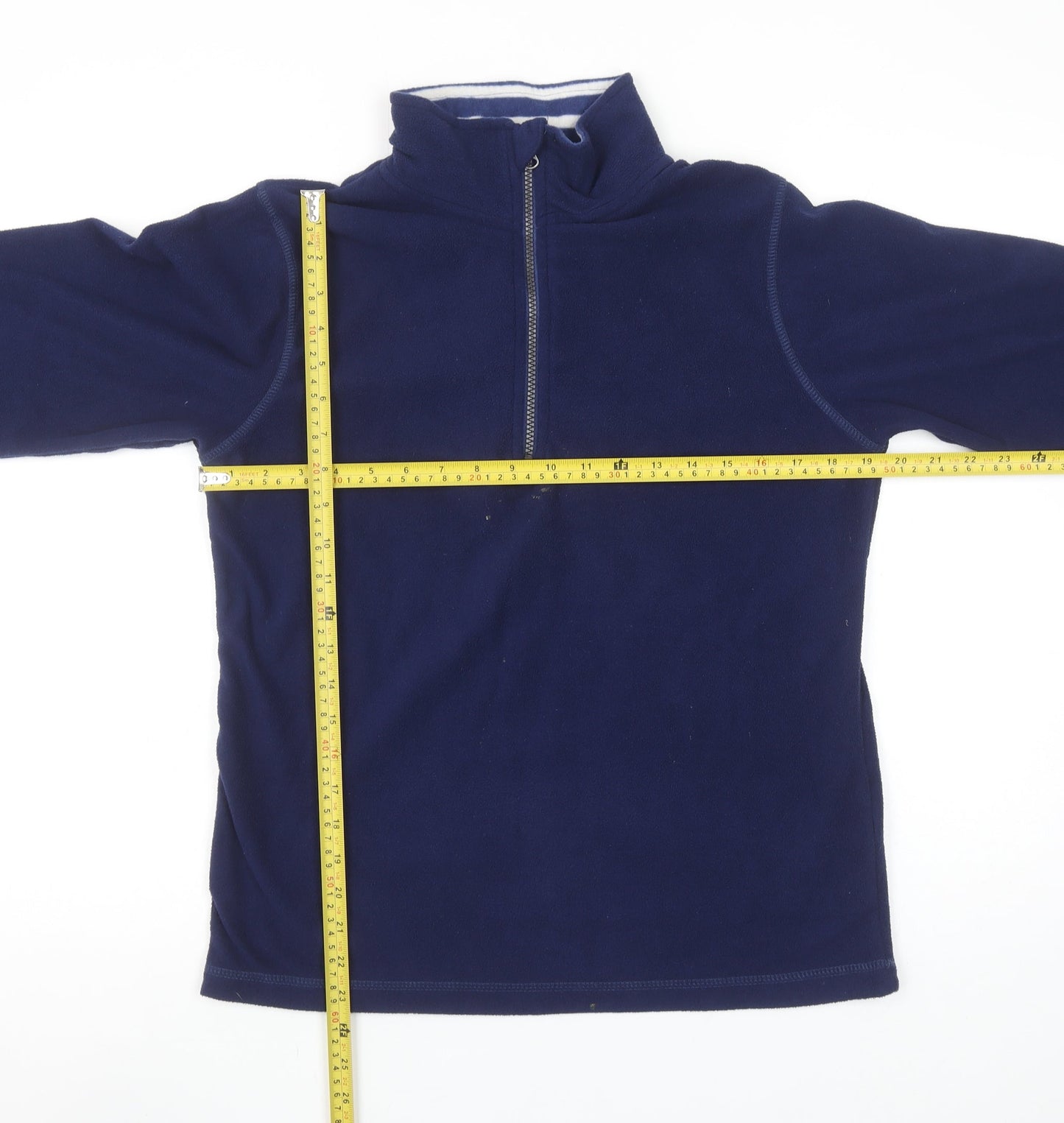 GAP Womens Navy Blue Fleece Pullover Sweatshirt L 1/2 Zip