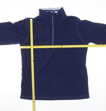 GAP Womens Navy Blue Fleece Pullover Sweatshirt L 1/2 Zip