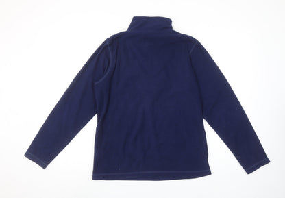 GAP Womens Navy Blue Fleece Pullover Sweatshirt L 1/2 Zip