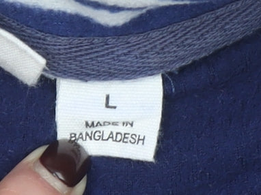 GAP Womens Navy Blue Fleece Pullover Sweatshirt L 1/2 Zip
