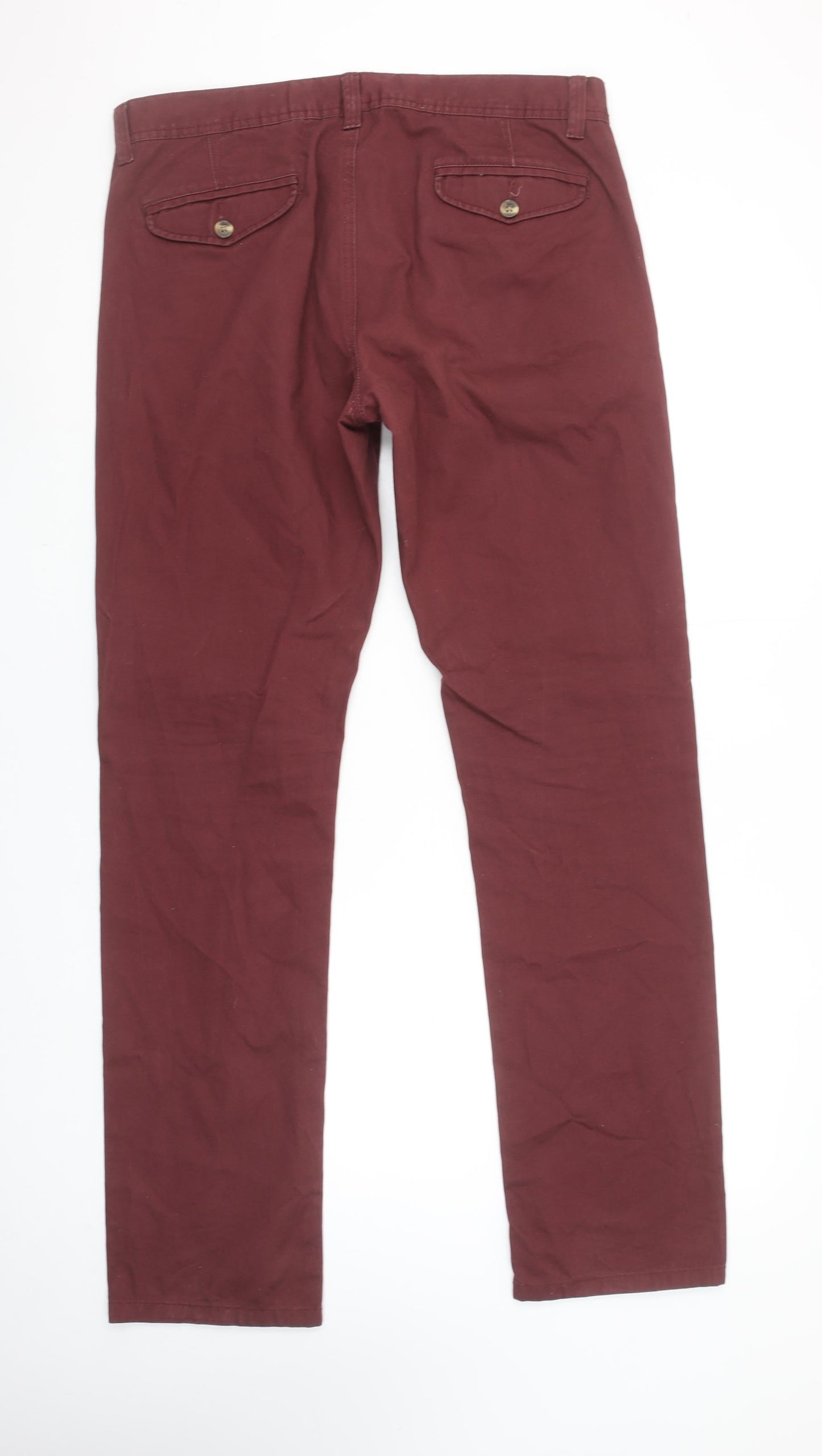 Red Herring Men's Red Straight Regular Fit Jeans 34L 34W