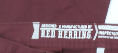 Red Herring Men's Red Straight Regular Fit Jeans 34L 34W
