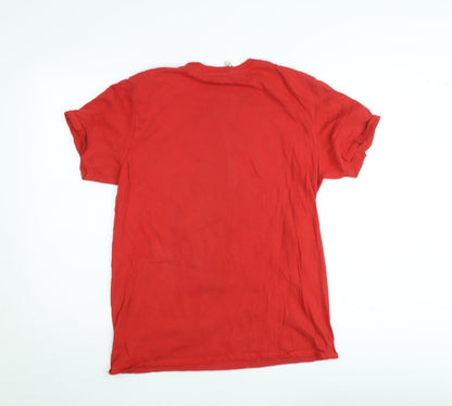 Gildan Men’s Red Music Band Graphic Softstyle T-Shirt Size L