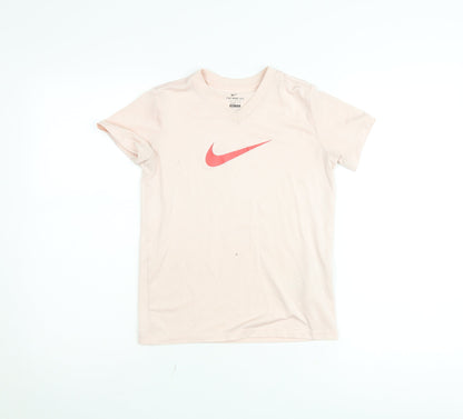 Nike Teens Pink Dri-Fit V-Neck Sports T-Shirt Size XS