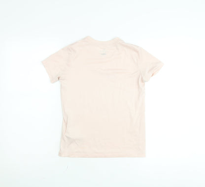 Nike Teens Pink Dri-Fit V-Neck Sports T-Shirt Size XS