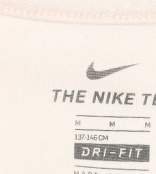 Nike Teens Pink Dri-Fit V-Neck Sports T-Shirt Size XS