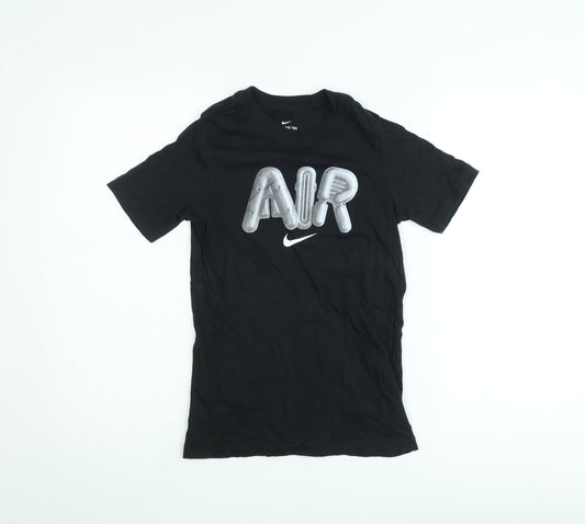 Nike Women’s Black Air Logo Short Sleeve Cotton T-Shirt M