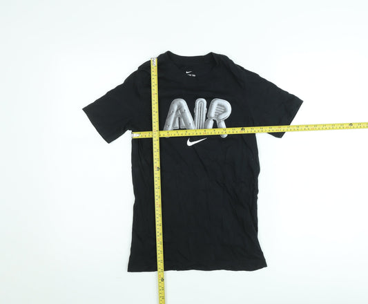 Nike Women’s Black Air Logo Short Sleeve Cotton T-Shirt M