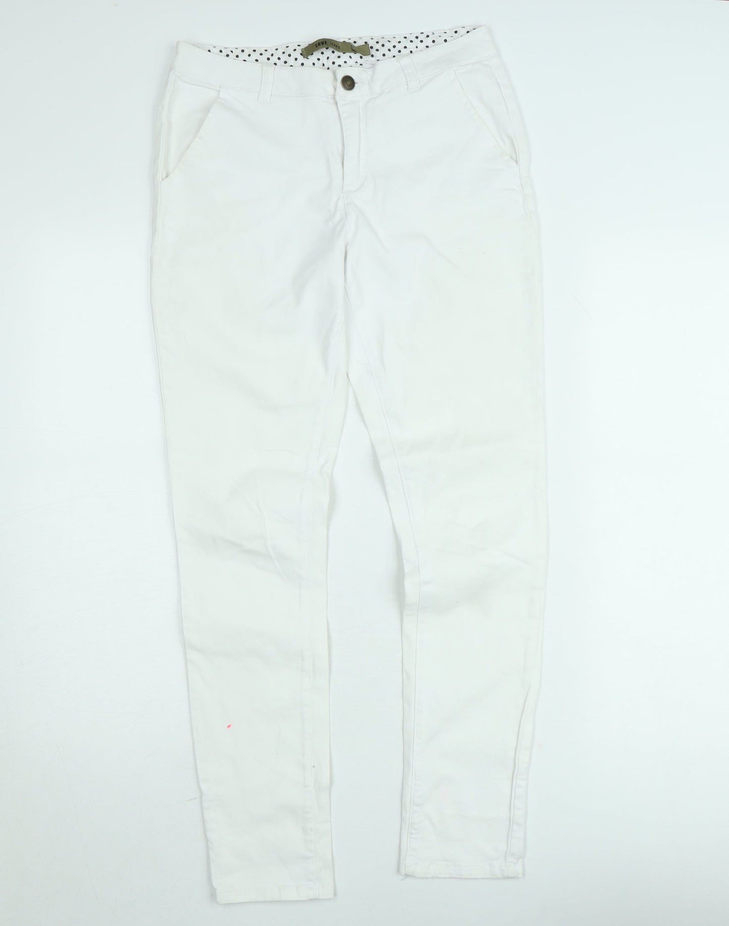 LOVE Jeans Women's White Size 8 Straight Leg Denim Jeans