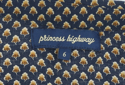 Princess Highway Women’s Blue Floral Shirt Dress Size 6