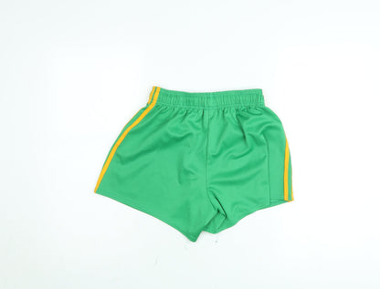 O'Neills Boys Green Athletic Shorts 28 cm Waist Elastic Waistband Polyester