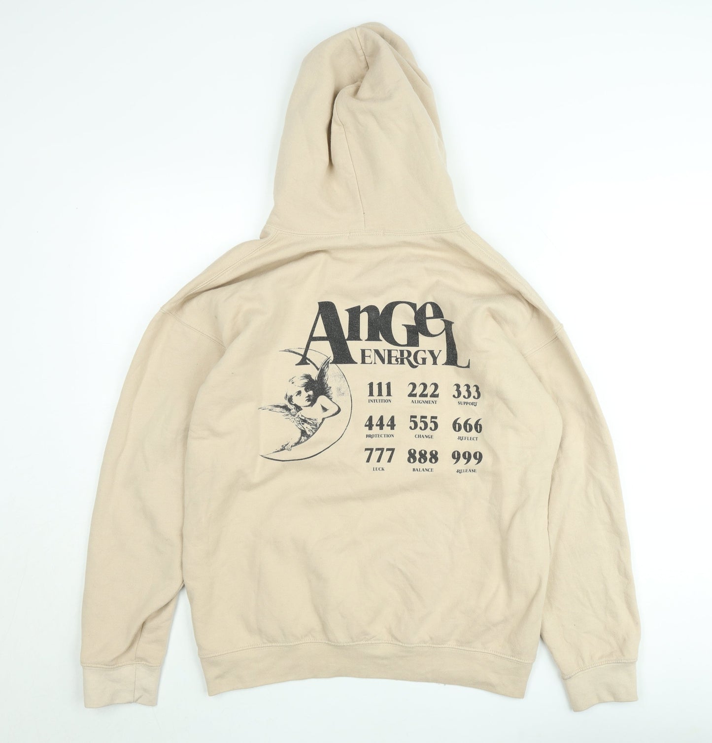PrettyLittleThing Women Beige Angel Energy Pullover Hoodie Size S