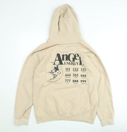 PrettyLittleThing Women Beige Angel Energy Pullover Hoodie Size S