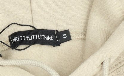 PrettyLittleThing Women Beige Angel Energy Pullover Hoodie Size S
