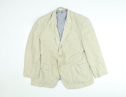 Marks and Spencer Men’s Beige Linen Cotton Blazer Jacket 44S