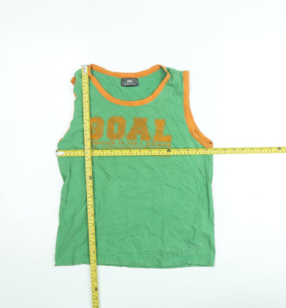PH Industries Women's Green Cotton Sleeveless Tank Top S