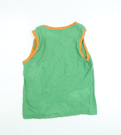 PH Industries Women's Green Cotton Sleeveless Tank Top S