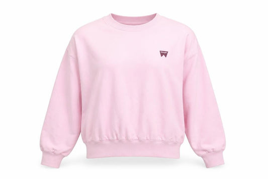Wrangler Women Pink Crew Neck Cotton Pullover Sweatshirt Size S
