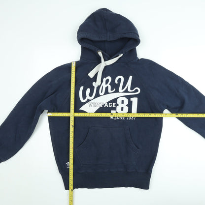 WRU Men's Blue Small Pullover Hoodie Vintage 81 Rugby Sweatshirt