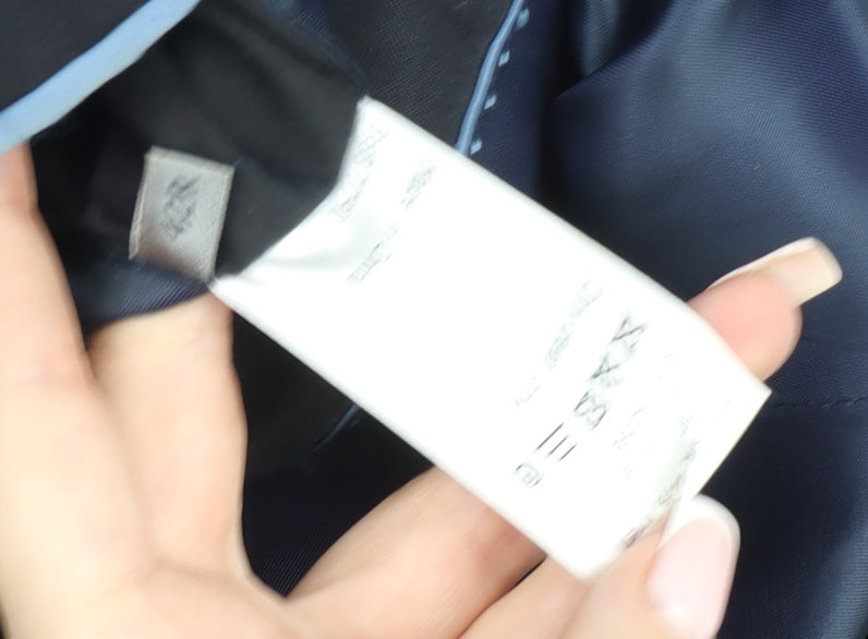 John Lewis Men Black Linen Regular Fit Blazer Jacket Size 40R